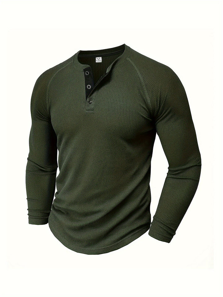 Graham | Klassisk Button Henley Skjorta