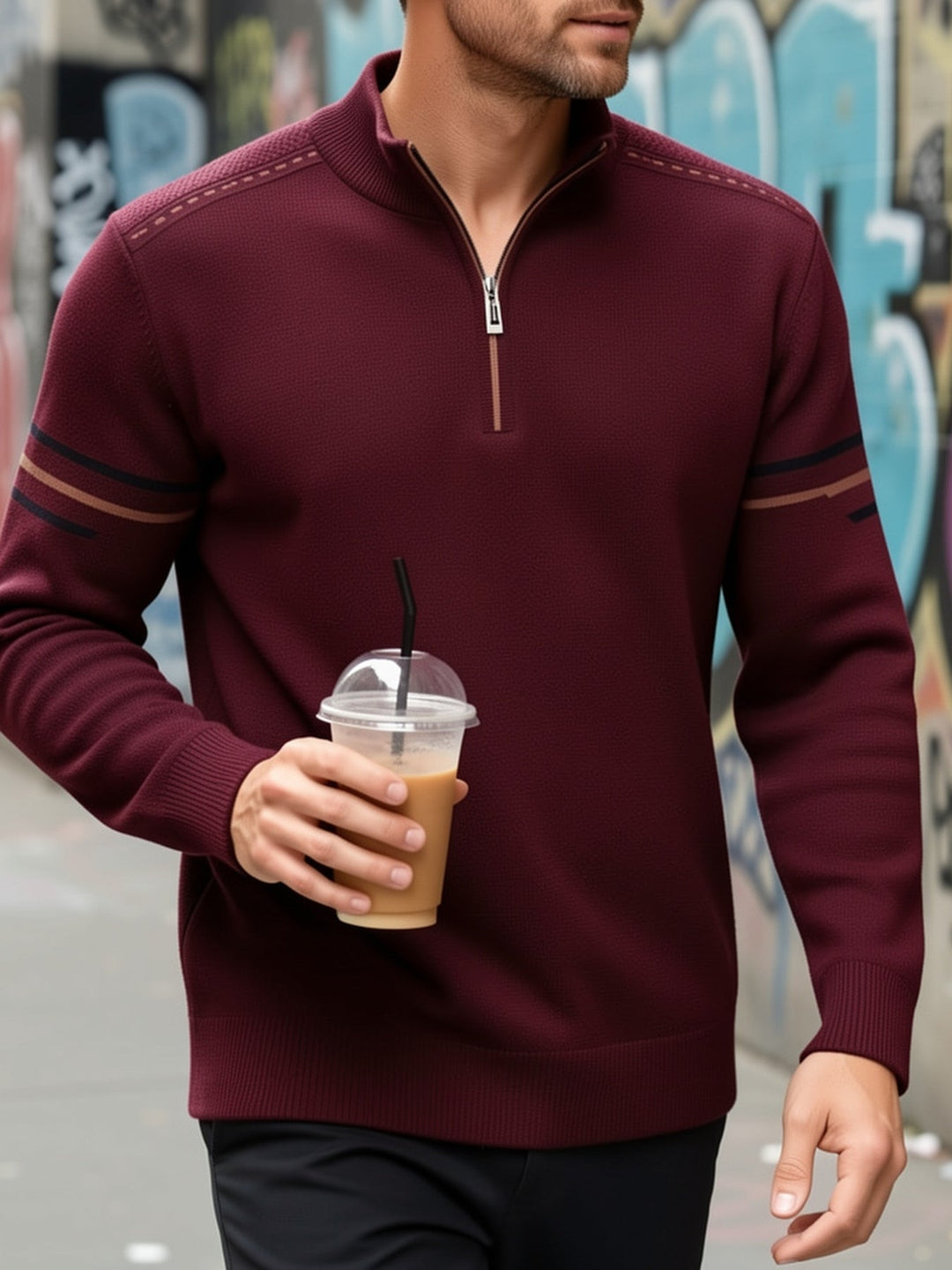Nathan | Halvdraget Mock Neck Tröja