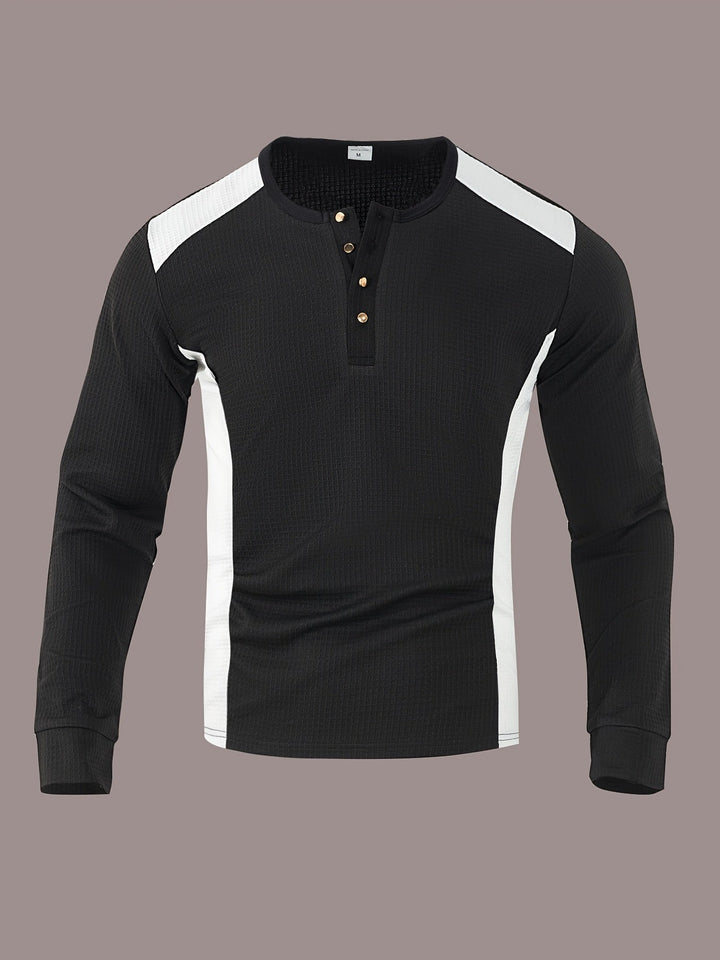 Curtis | Texturerad långärmad Henley
