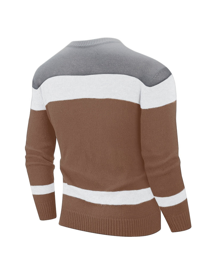 Ethan | Färgbloxstickad Tröja