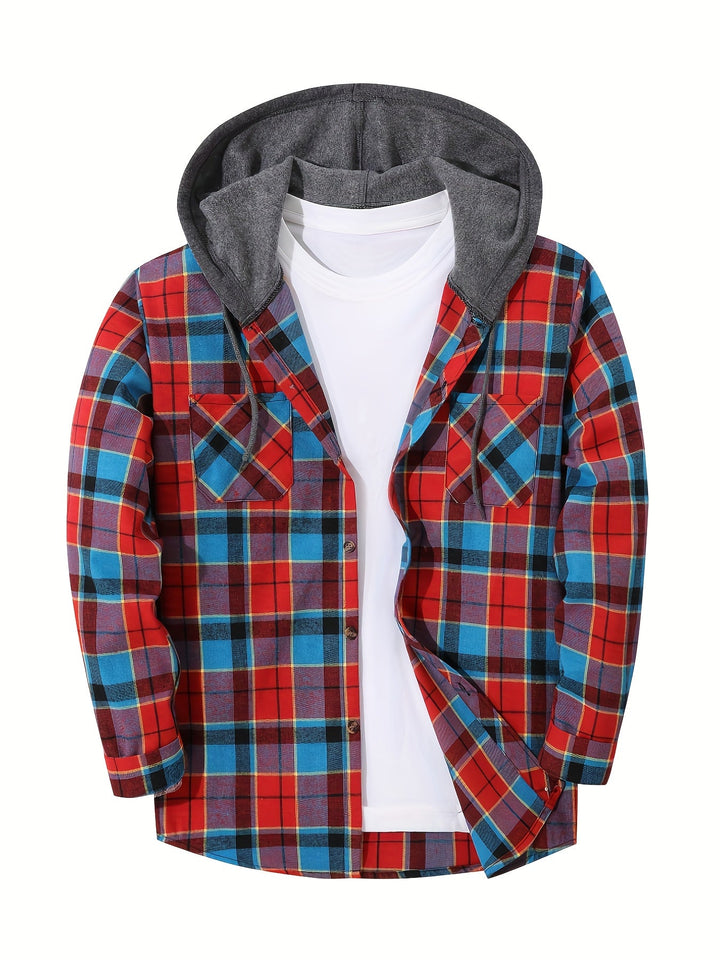 Braxton | Rutig Hoodie Skjorta