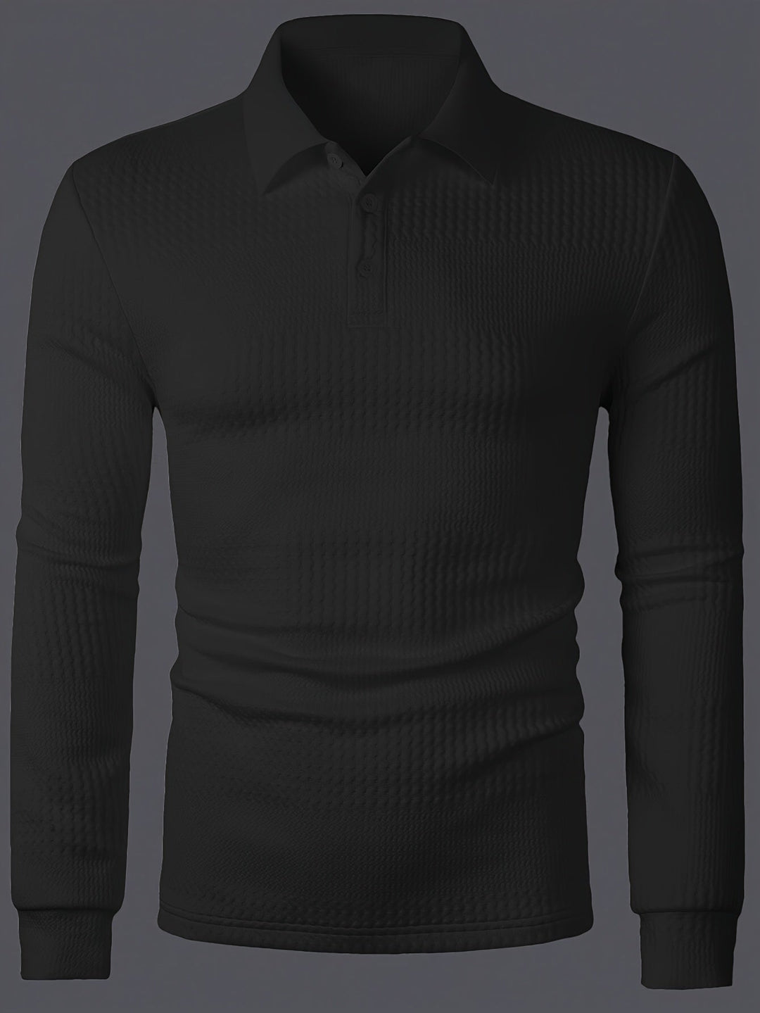 Fletcher | Texturerad långärmad polo