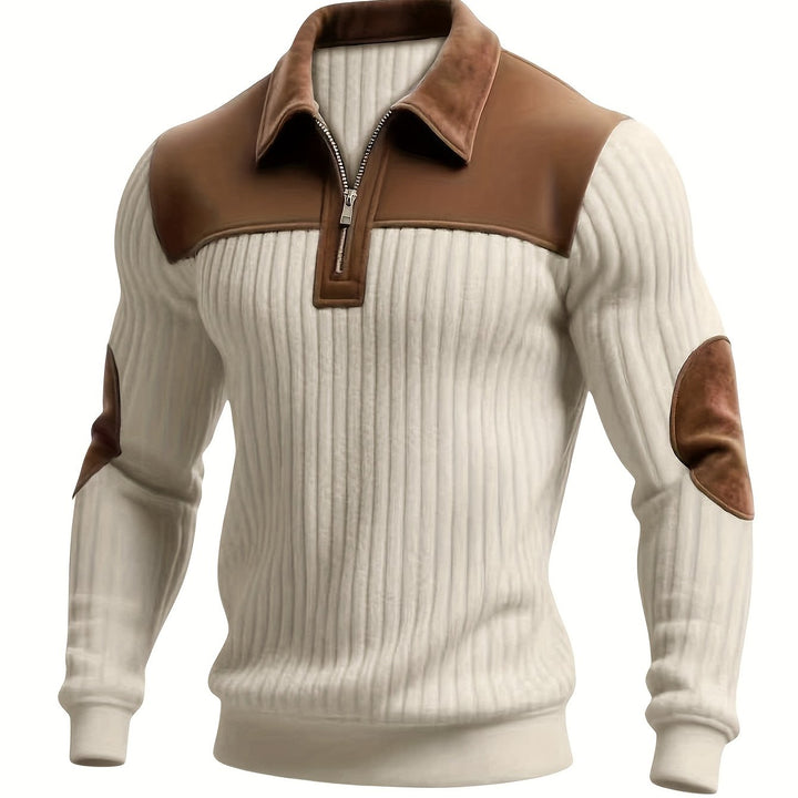 Roland | Tvåfärgad Quarter-Zip Pullover
