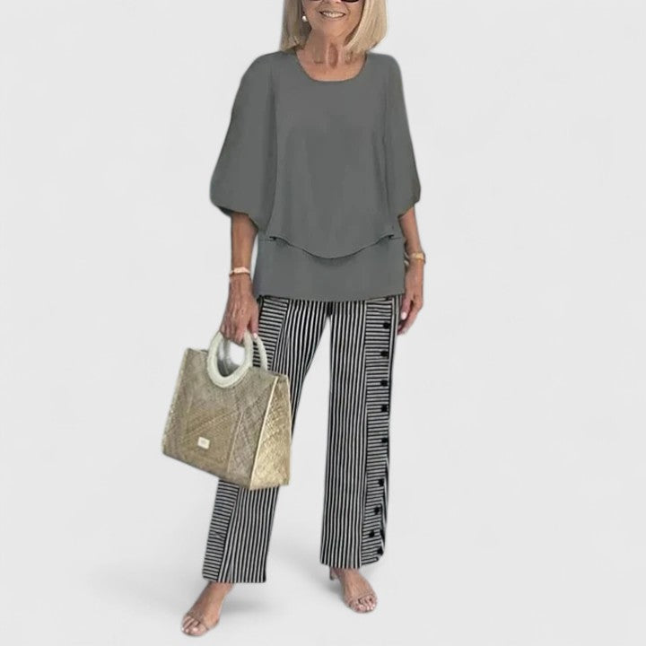 Jennifer | Sofistikerad Löst Tvådelad Set