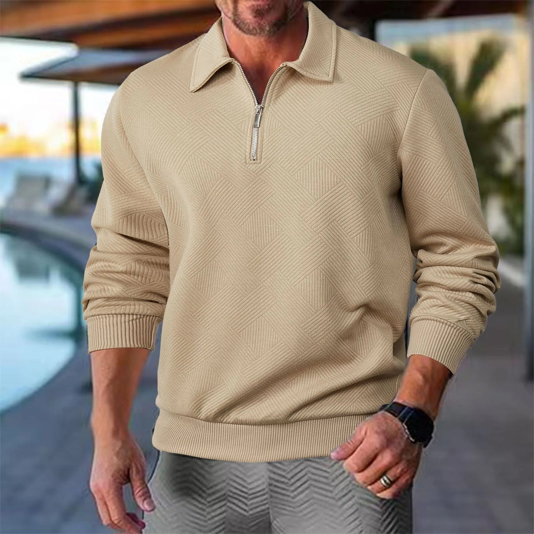 Hudson | Texturerad Halvdraget Pullover