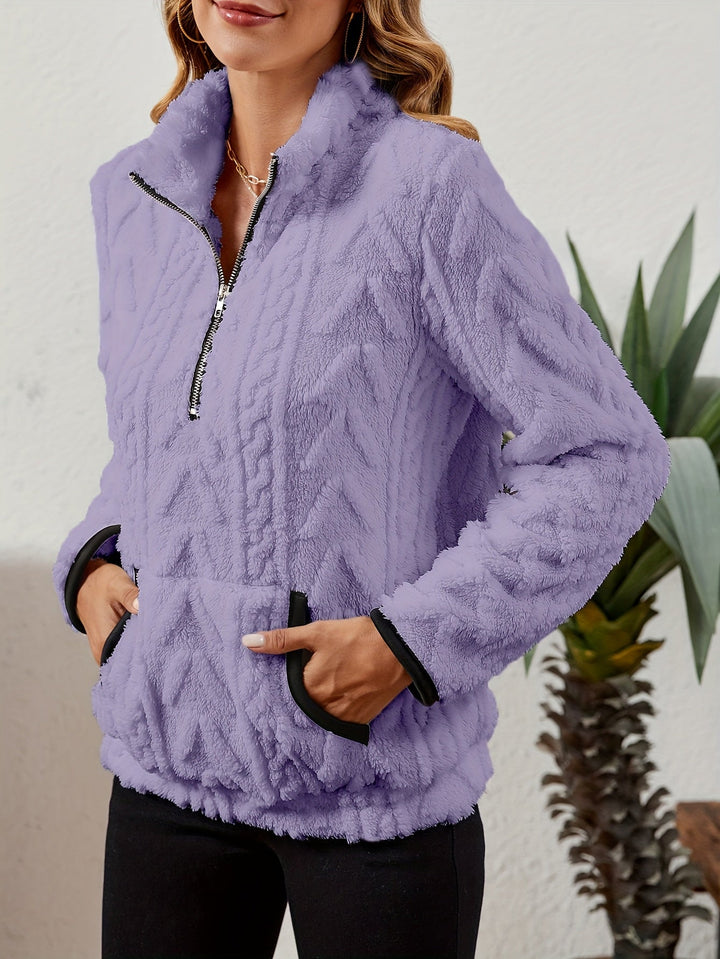 Delilah | Mysig Halvdragkedja Pullover