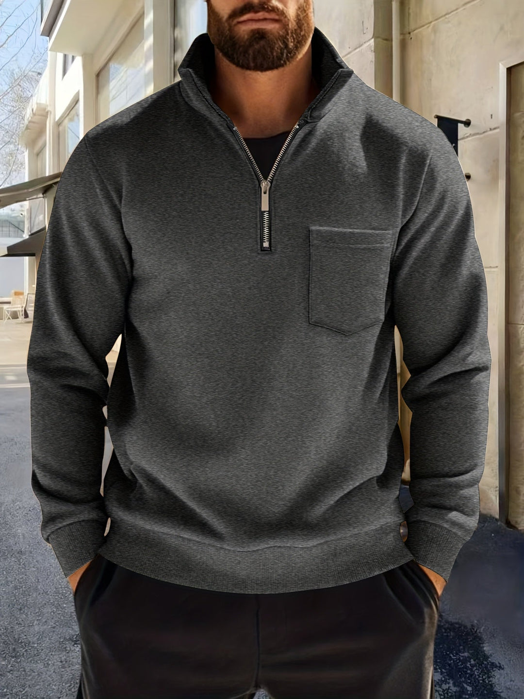 Emmett | Raffinerad Halv-Zip Pullover