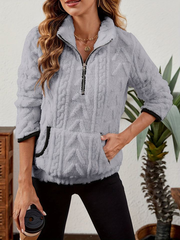 Delilah | Mysig Halvdragkedja Pullover