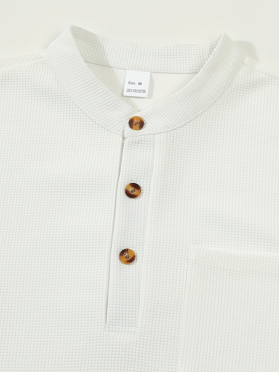 Jonathan | Texturerad långärmad Henley-skjorta