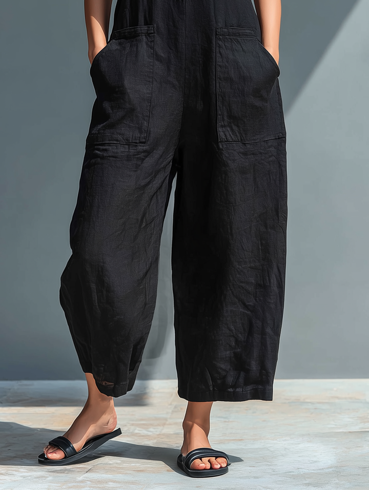 Debra | Elegant ärmlös enfärgad jumpsuit