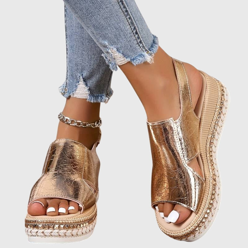 Veronica | Premium Ortopedisk Sandal med Öppen Tå