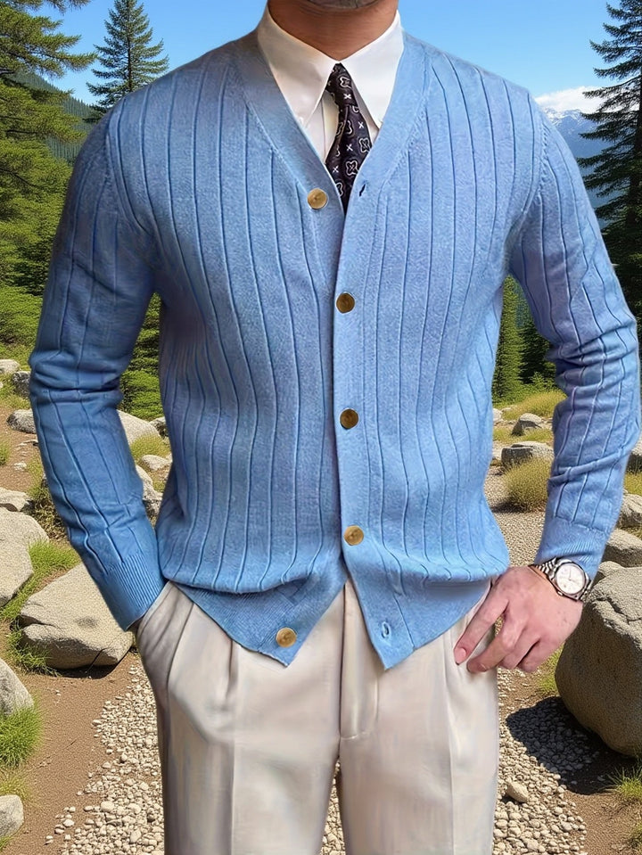 Arthur | Ribbade Knapp-up Cardigan