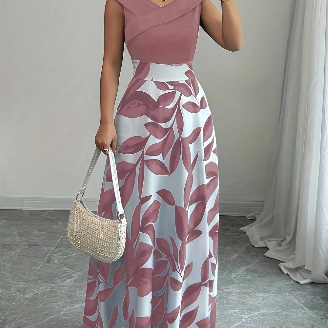 Lucille | Elegant Blommig Maxi Klänning