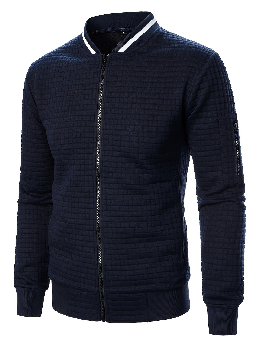 Raymond | Texturerad Zip-Up Bomberjacka