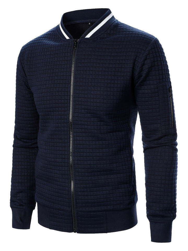 Raymond | Texturerad Zip-Up Bomberjacka