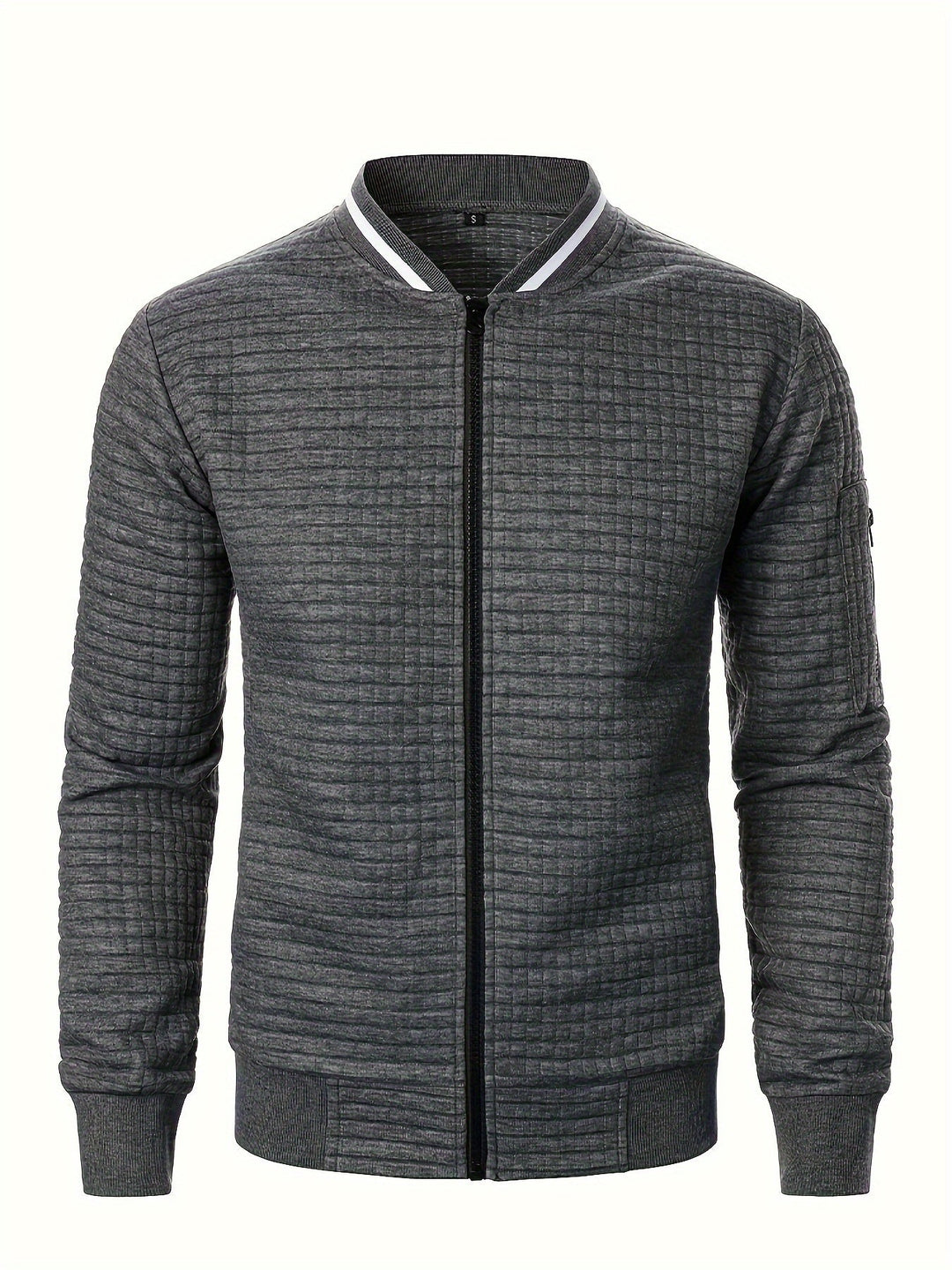 Raymond | Texturerad Zip-Up Bomberjacka