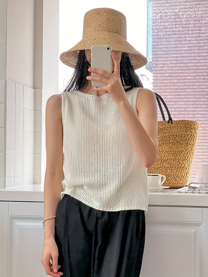Nina | Avslappnad ärmlös topp