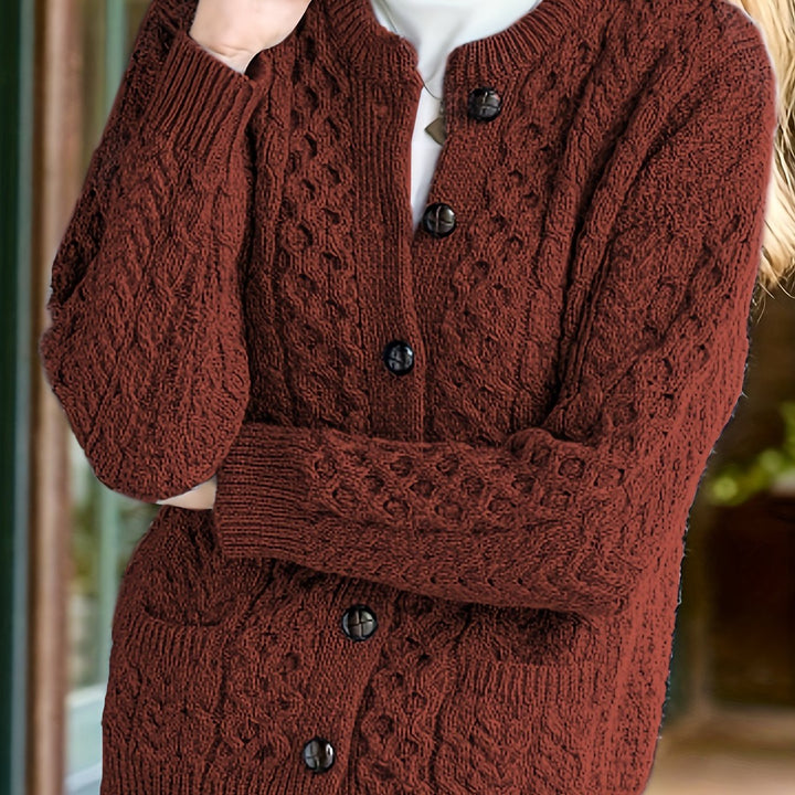 Fern | Texturerad Knapp-Front Kofta