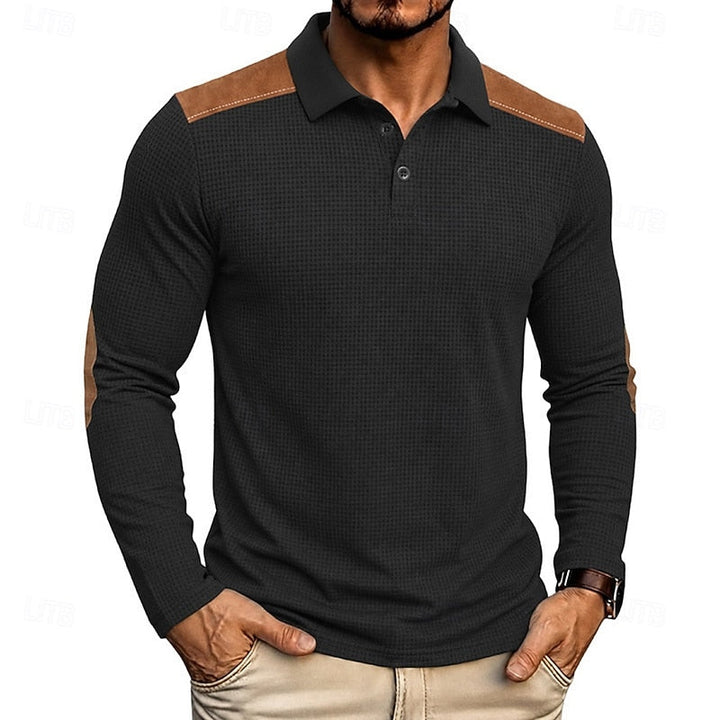 Bennett | Texturerad Färgblock Polo Skjorta