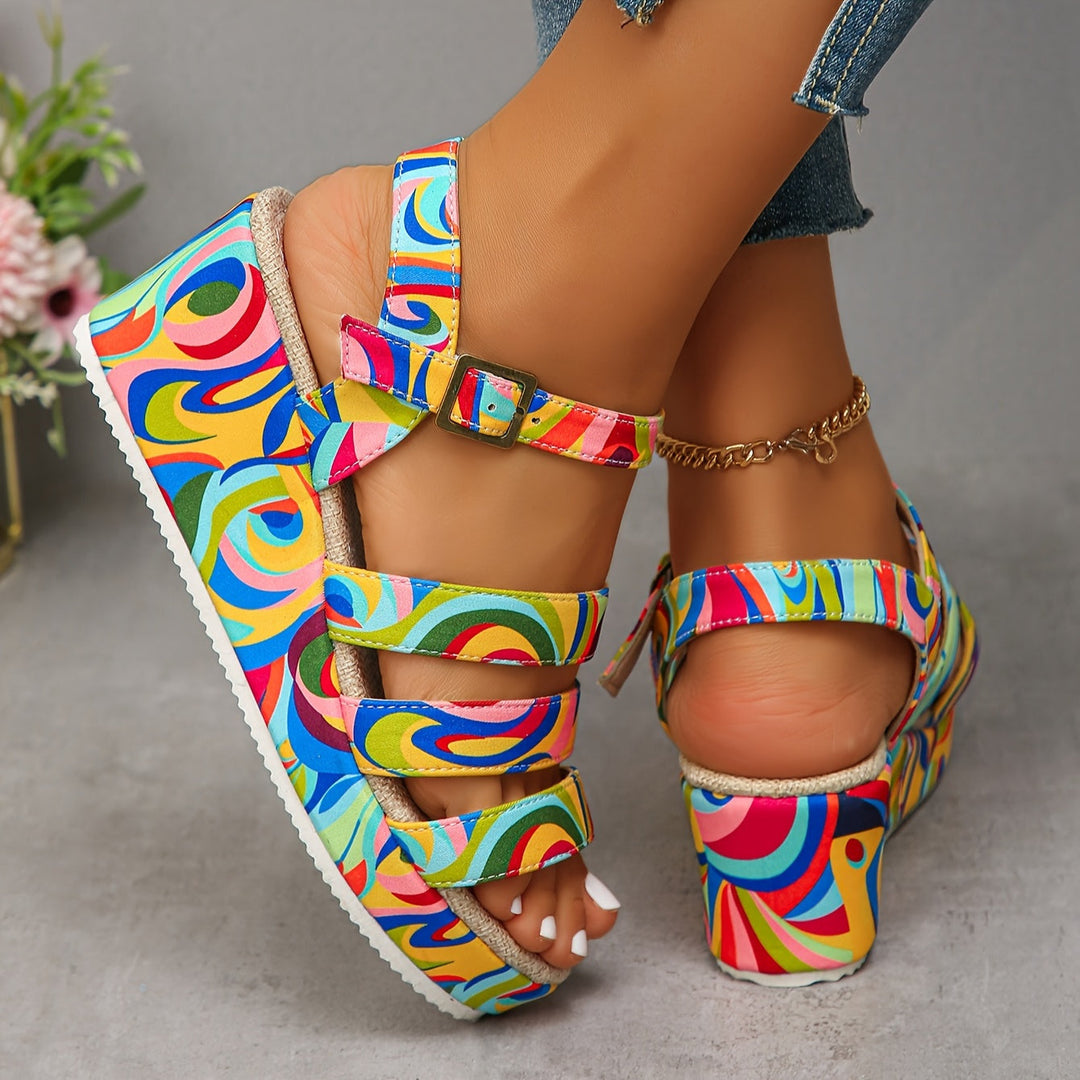 Rosalind | Elegant Strappy Plattform Wedge Sandaler