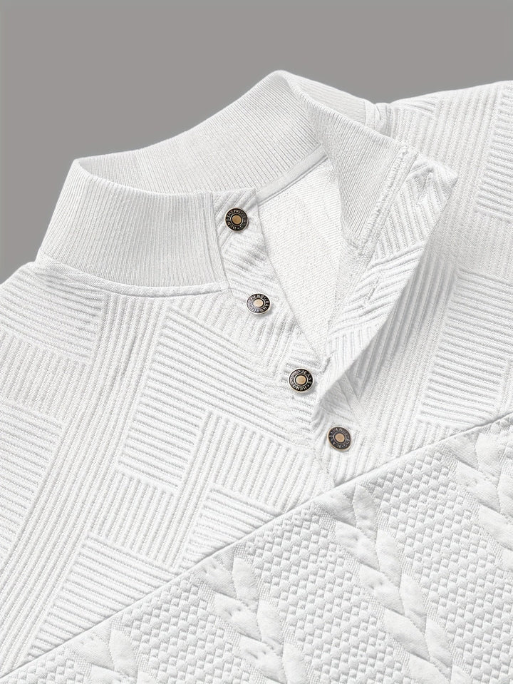 Sterling | Texturerad Pullover med Ståkrage