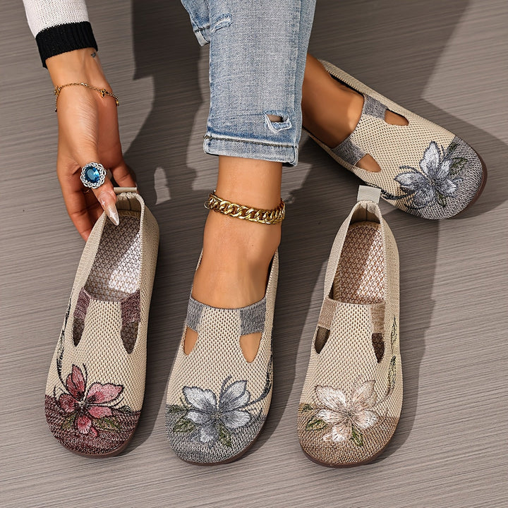 Marjorie | Broderade Slip-On Lätta Skor