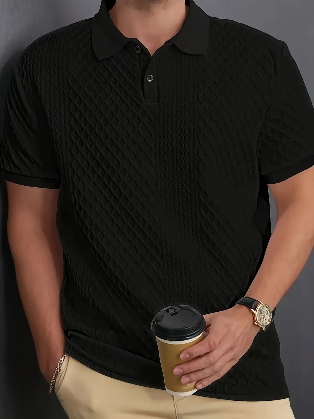 Nathaniel | Förfinad Texturerad Polo