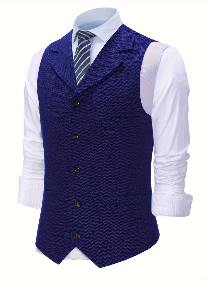 Byron | Raffinerad Herringbone Väst