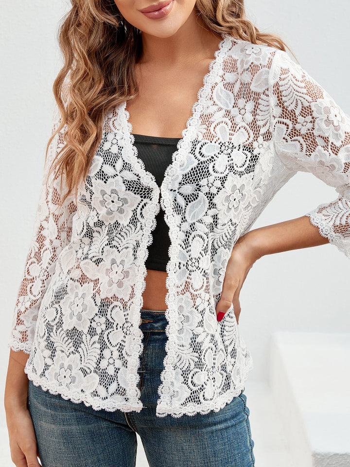 Cassandra | Blommig Öppen Cardigan