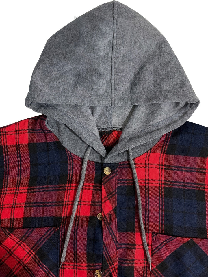 Braxton | Rutig Hoodie Skjorta