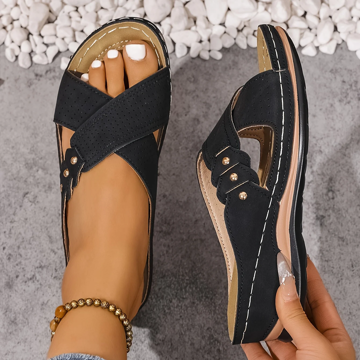 Charlotte | Premium Ortopedisk Kil Sandal