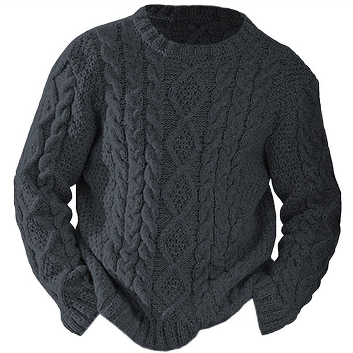 Ellis | Kabelstickad Crew Neck Tröja