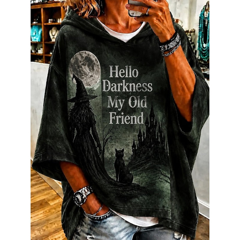 Esme | Halloween Grafisk Huva Hoodie