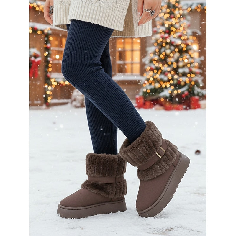 Cecily | Mysiga snöboots med pälsdetaljer