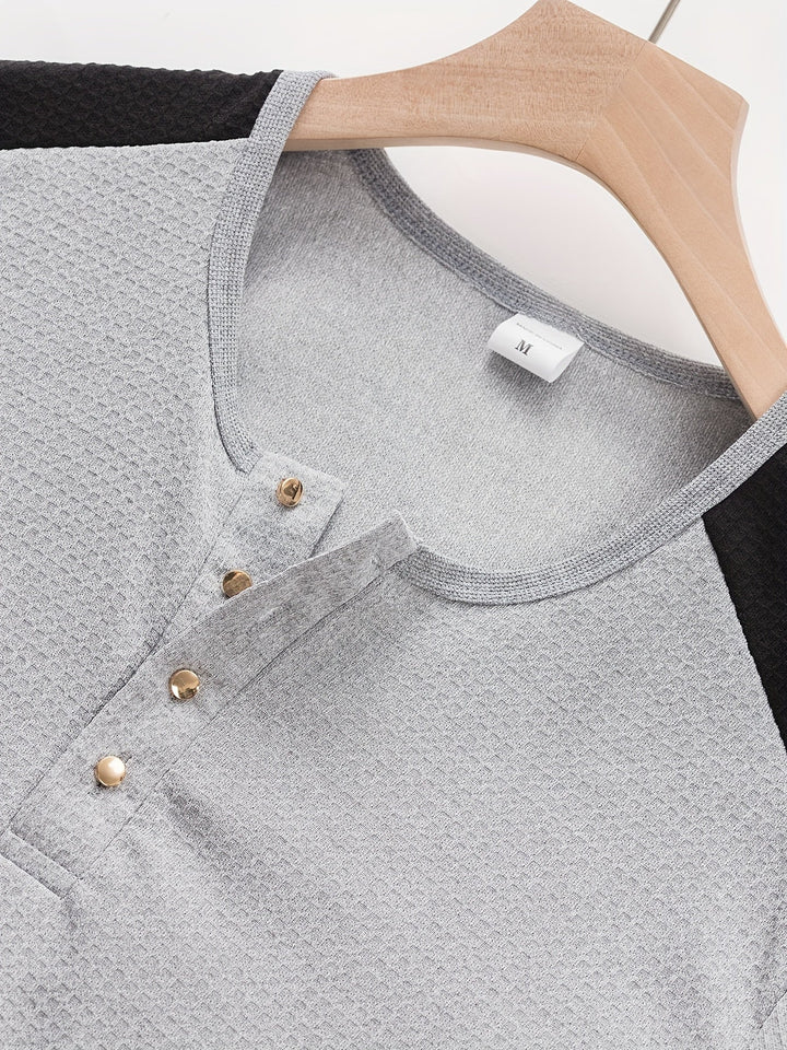 Curtis | Texturerad långärmad Henley