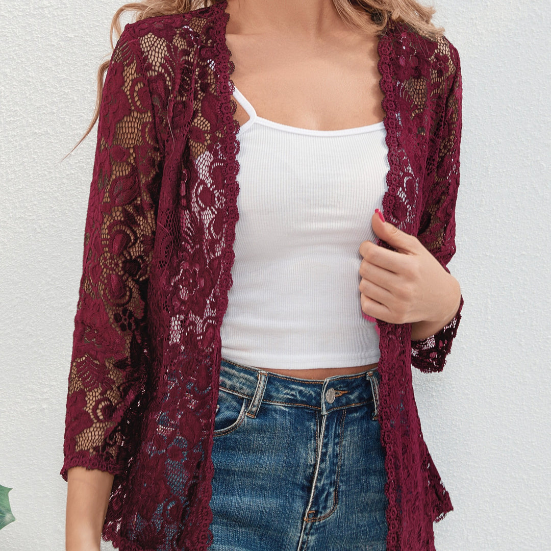 Cassandra | Blommig Öppen Cardigan