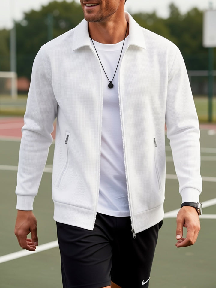 Cameron | Texturerad Zip Jacka