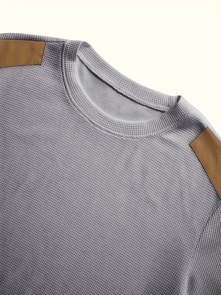 Aaron | Texturerad Elbow-Patch Tröja