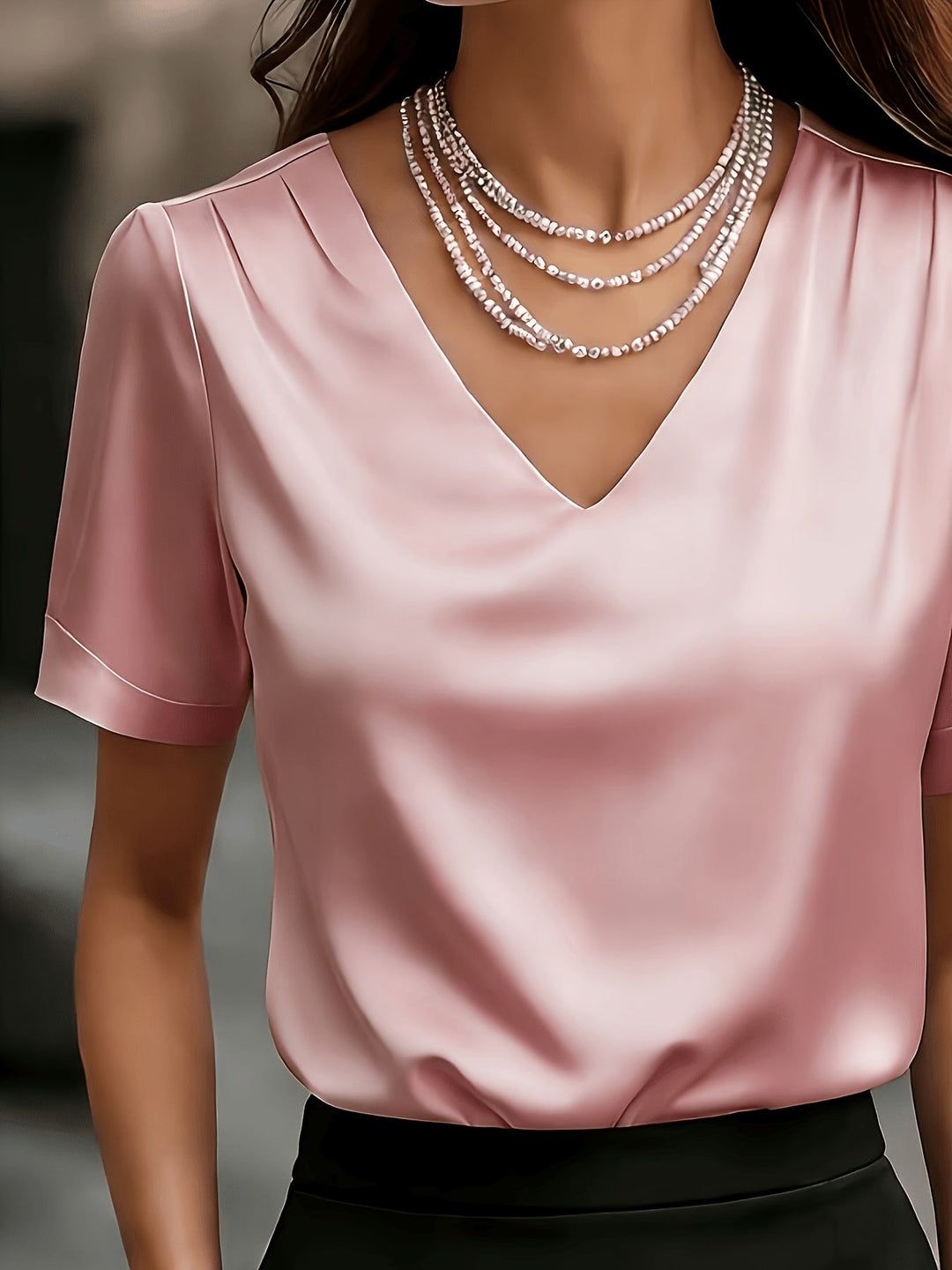 Estelle | Draperad V-ringad Blus