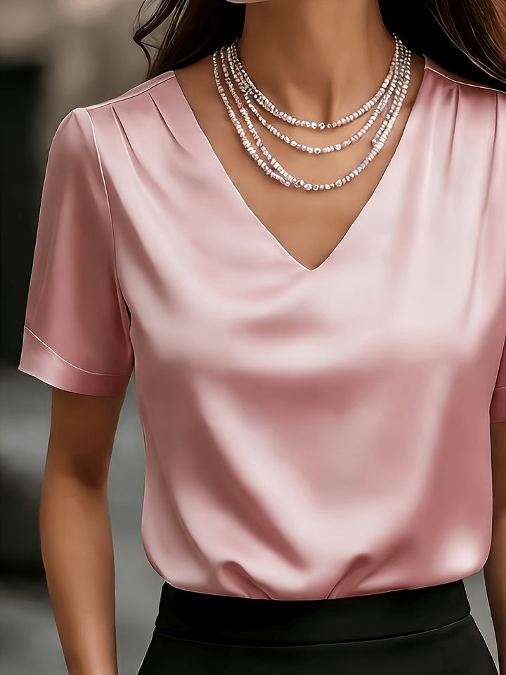 Estelle | Draperad V-ringad Blus