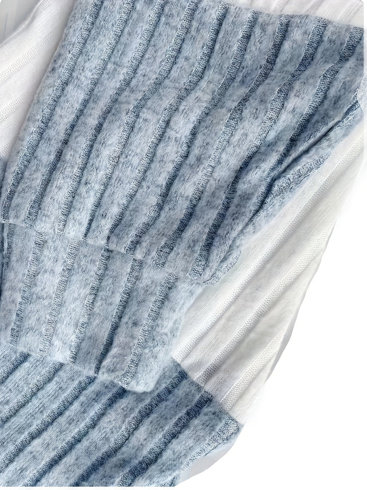Cecilia | Texturerad Färgblockad Huva Jacka
