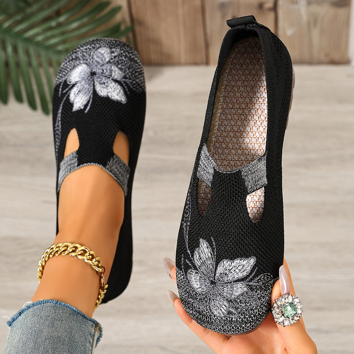 Marjorie | Broderade Slip-On Lätta Skor