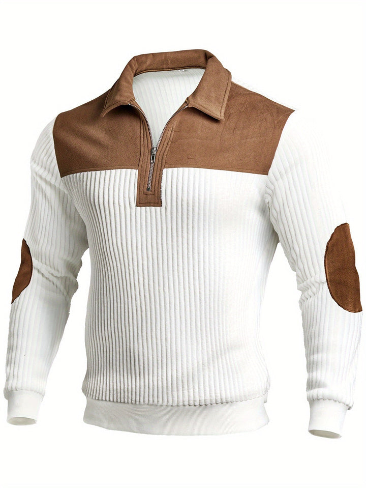 Roland | Tvåfärgad Quarter-Zip Pullover