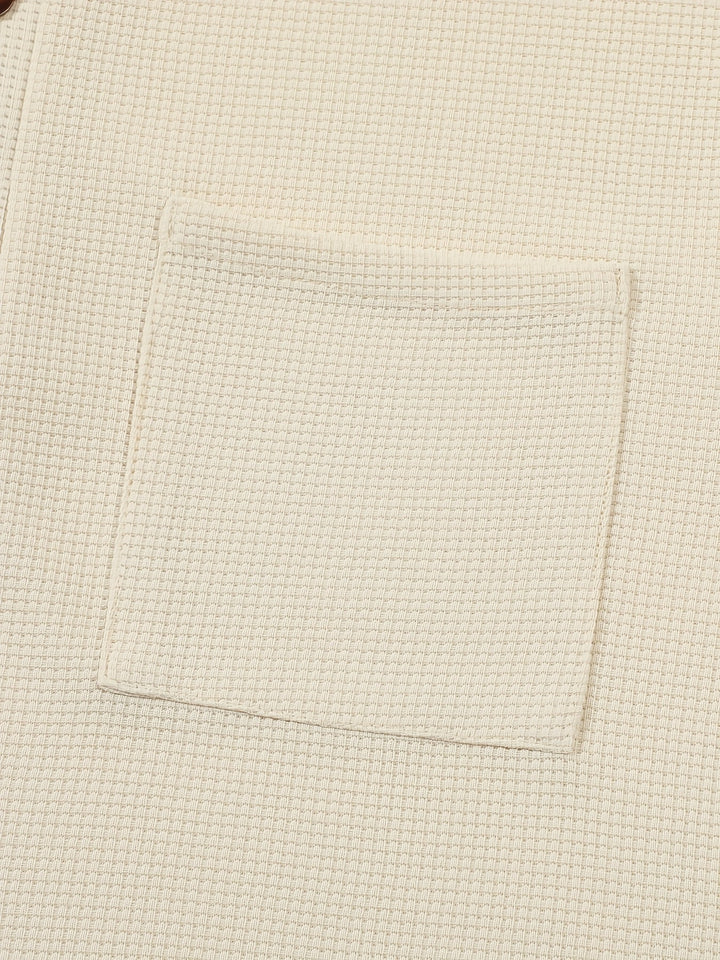 Jonathan | Texturerad långärmad Henley-skjorta