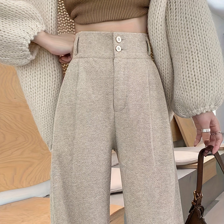 Clementine | Högmidjade vida byxor