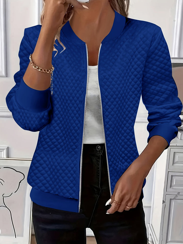 Carolyn | Kviltad-textur Baseballjacka
