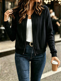 Blair | Ribbad Zip-Front Jacka