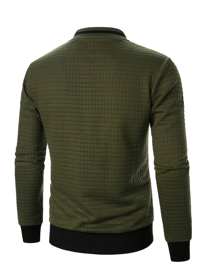 Raymond | Texturerad Zip-Up Bomberjacka