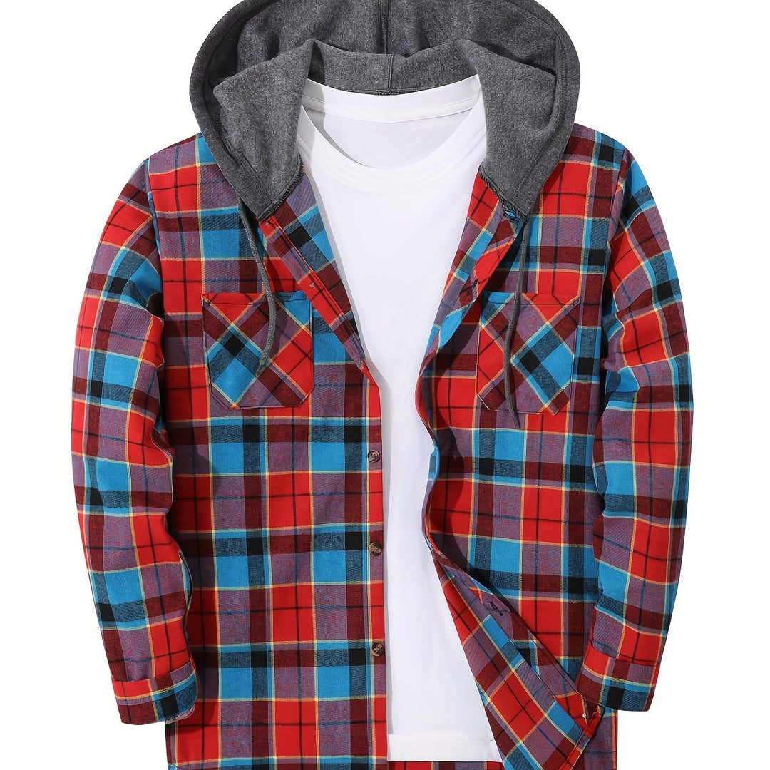 Braxton | Rutig Hoodie Skjorta