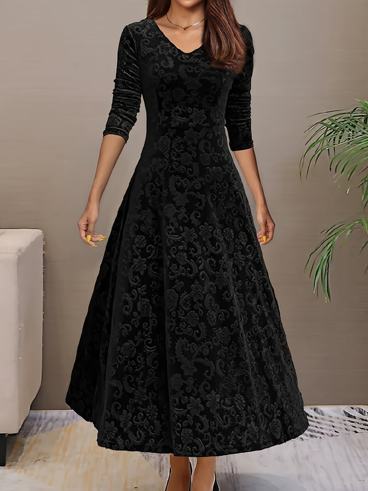 Adeline | Elegant långärmad midi-klänning